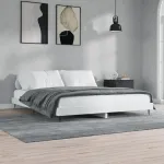 Cadru de pat, alb, 140x200 cm, lemn prelucrat GartenMobel Dekor