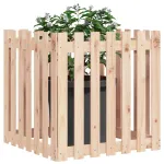 Jardinieră grădină cu design gard, 70x70x70 cm, lemn masiv pin GartenMobel Dekor