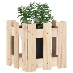 Jardinieră grădină design gard, 30x30x30 cm, lemn masiv de pin GartenMobel Dekor