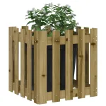Jardinieră grădină design gard 50x50x50cm lemn de pin impregnat GartenMobel Dekor