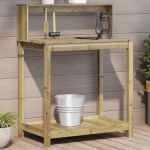 Masă de plantare cu rafturi, 82,5x50x109,5 cm, lemn pin tratat GartenMobel Dekor