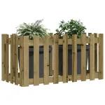 Pat înălțat grădină design gard 100x50x70 cm lemn impregnat pin GartenMobel Dekor