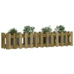Pat înălțat grădină design gard 150x30x30 cm lemn impregnat pin GartenMobel Dekor
