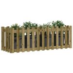 Pat înălțat grădină design gard 150x50x50 cm lemn impregnat pin GartenMobel Dekor