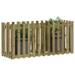 Pat înălțat grădină design gard 150x50x70 cm lemn impregnat pin GartenMobel Dekor