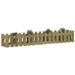 Pat înălțat grădină design gard 200x30x30 cm lemn impregnat pin GartenMobel Dekor