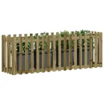 Pat înălțat grădină design gard 200x50x70 cm lemn impregnat pin GartenMobel Dekor