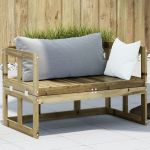Canapea banchetă extensibilă de grădină, lemn impregnat de pin GartenMobel Dekor