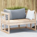 Canapea banchetă extensibilă de grădină, lemn masiv de pin GartenMobel Dekor