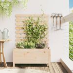 Jardinieră de grădină cu raft, 79x39,5x114 cm, lemn masiv pin GartenMobel Dekor