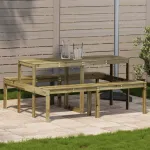 Masă de picnic, 160x134x75 cm, lemn impregnat de pin GartenMobel Dekor