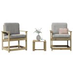 Set mobilier de grădină, 3 piese, lemn de pin impregnat GartenMobel Dekor