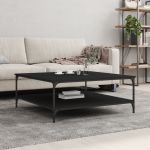 Măsuță de cafea negru 100x100x40 cm lemn prelucrat GartenMobel Dekor
