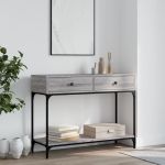 Măsuță consolă, gri sonoma, 100x34,5x75 cm, lemn prelucrat GartenMobel Dekor