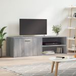 Comodă TV, gri sonoma, 120x34x37 cm, lemn prelucrat GartenMobel Dekor