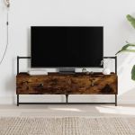 Dulap TV montat pe perete, stejar fumuriu, 100,5x30x51 cm, lemn GartenMobel Dekor