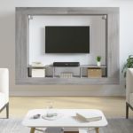 Comodă TV, gri sonoma, 152x22x113 cm, lemn prelucrat GartenMobel Dekor