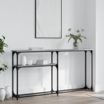 Măsuță consolă, gri sonoma, 145x22,5x75 cm, lemn prelucrat GartenMobel Dekor