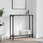 Măsuță consolă, gri sonoma, 75x22,5x75 cm, lemn prelucrat GartenMobel Dekor