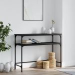 Măsuță consolă, negru, 100x35,5x75 cm, lemn compozit GartenMobel Dekor