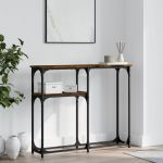 Măsuță consolă, stejar fumuriu, 90x22,5x75 cm, lemn prelucrat GartenMobel Dekor