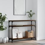 Măsuță consolă, stejar maro, 100x29x75 cm, lemn prelucrat GartenMobel Dekor