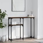 Măsuță consolă, stejar maro, 90x22,5x75 cm, lemn prelucrat GartenMobel Dekor