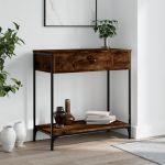 Masă consolă, stejar fumuriu, 75x34,5x75 cm, lemn prelucrat GartenMobel Dekor