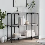 Măsuță consolă, gri sonoma, 102x35x90 cm, lemn prelucrat GartenMobel Dekor