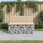 Bancă de grădină, design gabion, 103x70x65cm, lemn masiv de pin GartenMobel Dekor