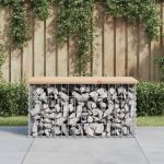 Bancă de grădină, design gabion, 83x44x42 cm, lemn masiv de pin GartenMobel Dekor