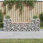 Bancă de grădină cu gabion, 183x41x60,5 cm, lemn masiv Douglas GartenMobel Dekor