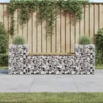 Bancă de grădină cu gabion, 183x41x60,5 cm, lemn pin impregnat GartenMobel Dekor