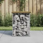 Bancă grădină, design gabion, 33x31x42 cm, lemn pin impregnat GartenMobel Dekor