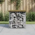 Bancă grădină, design gabion, 43x44x42 cm, lemn pin impregnat GartenMobel Dekor