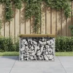 Bancă grădină, design gabion, 63x44x42 cm, lemn pin impregnat GartenMobel Dekor