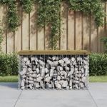 Bancă grădină, design gabion, 83x44x42 cm, lemn pin impregnat GartenMobel Dekor