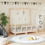 Cadru de pat pentru copii, 70x140 cm, lemn masiv de pin GartenMobel Dekor