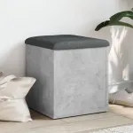 Bancă de depozitare, gri beton, 42x42x45 cm, lemn prelucrat GartenMobel Dekor