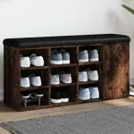 Bancă de pantofi, stejar fumuriu, 102x32x50 cm, lemn prelucrat GartenMobel Dekor