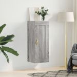 Dulap de perete, gri sonoma, 34,5x34x90 cm, lemn prelucrat GartenMobel Dekor