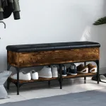 Bancă de pantofi, stejar fumuriu, 102x32x45 cm, lemn prelucrat GartenMobel Dekor