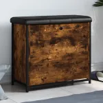 Bancă pantofi cu sertar rabatabil, stejar fumuriu, 62x32x56 cm GartenMobel Dekor