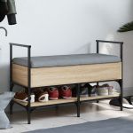 Bancă pentru pantofi stejar sonoma 85,5x42x57,5 cm GartenMobel Dekor