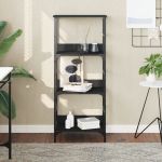 Bibliotecă, negru, 50x33x117,5 cm, lemn prelucrat GartenMobel Dekor