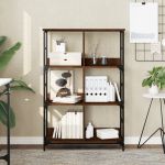 Bibliotecă, stejar maro, 78,5x33x117,5 cm, lemn prelucrat GartenMobel Dekor