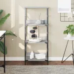 Raft de cărți gri sonoma 50x33x117,5 cm lemn prelucrat GartenMobel Dekor