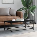 Măsuță de cafea, negru, 100x50x35 cm, lemn prelucrat GartenMobel Dekor