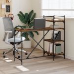 Birou pentru computer cu rafturi stejar fumuriu 120x47x109 cm GartenMobel Dekor
