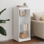 Servantă cu lumini LED, alb, 41x37x100 cm GartenMobel Dekor